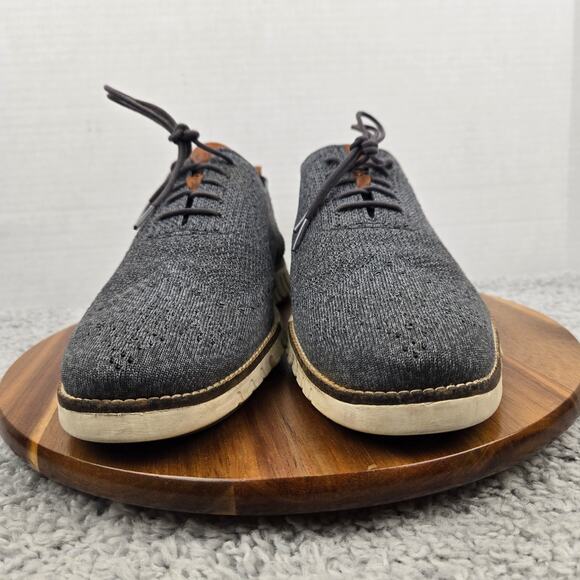 Cole Haan Mens 12 ZeroGrand Stitchlite Gray Wingtip Casual Daily Oxford Sneaker - Picture 5 of 13